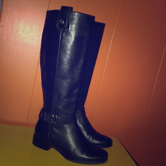 Michael Kors Shoes - Michael Kors Black Leather Knee High Boots 6M
